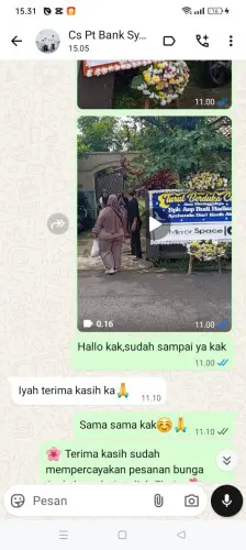Testimonial Papan Bunga kadomas